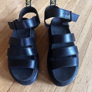 Doc Martens, Blaire Brando Platform Sandals,  leather,  Size 7  US